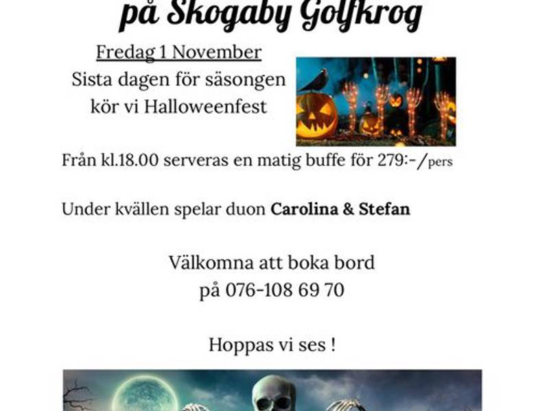 Välkommen på Halloweenfest 1 November!